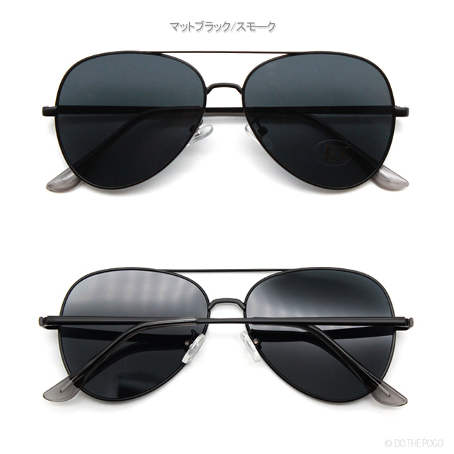 ティアドロップサングラス メタルフレーム カラーレンズ フラット