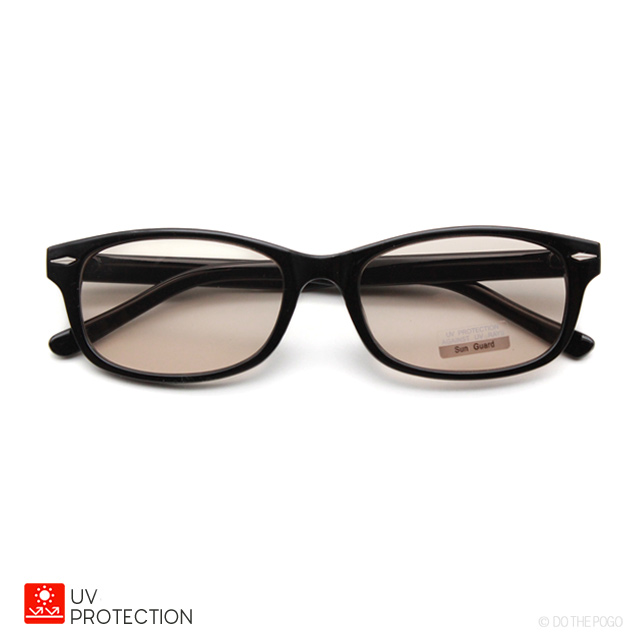 カラーレンズ スクエアサングラス スリムフレーム ライトカラー UV