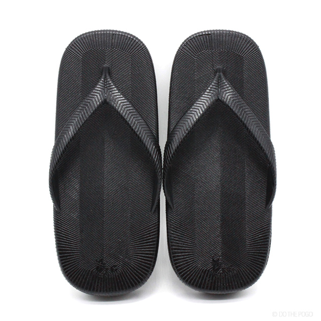 日本製 雪駄サンダル 万年履 24cm 婦人サイズ ブラック サンダル