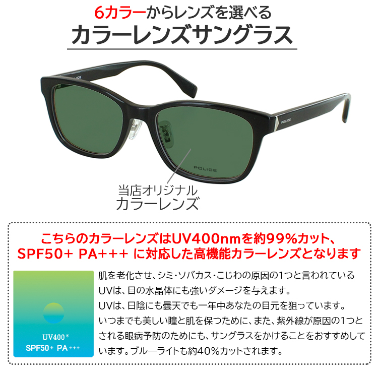 POLICE（ポリス） メンズ サングラス 2025SSモデル UVカット ブランド