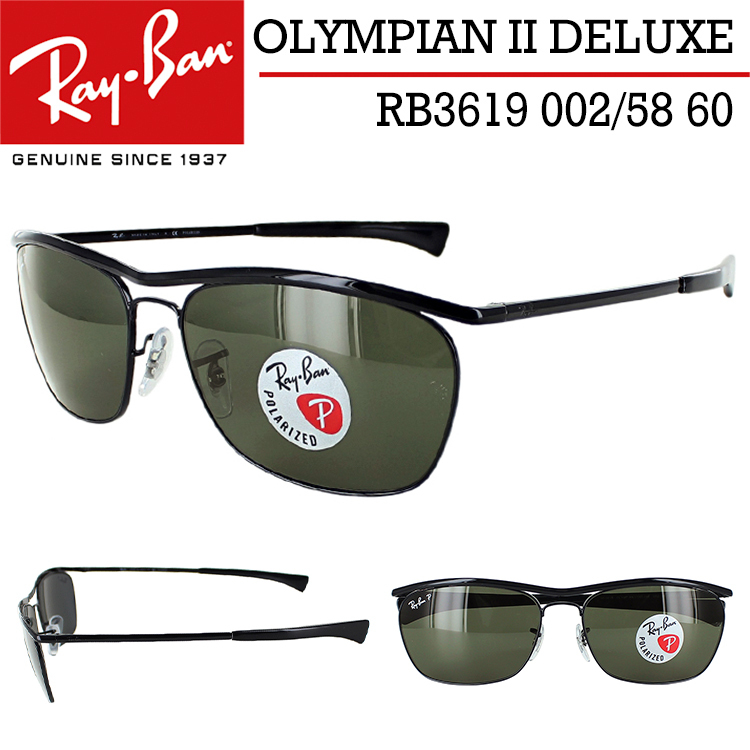 レイバン 偏光サングラス RB3619 002/58 60サイズ OLYMPIAN 2 DELUXE