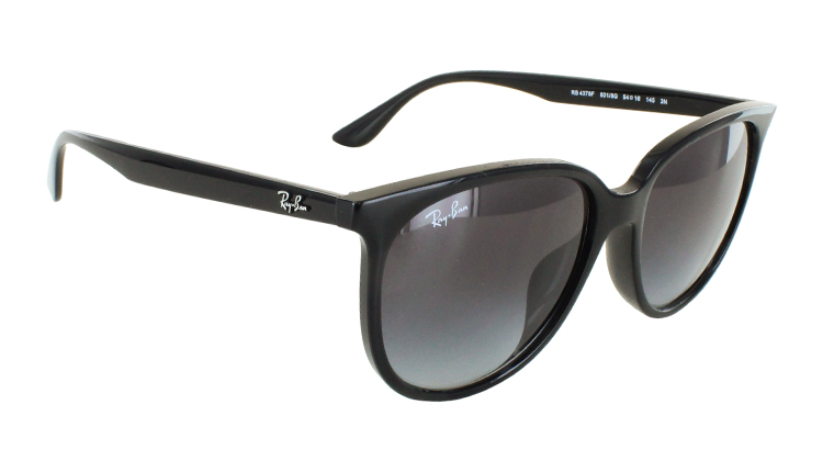 レイバン サングラス RB4378F 601/8G 54 Ray-Ban ビッグシェイプ 大きめ アジアンフィット メンズ レディース UVカット  ボストン ブラック グレーグラディエント