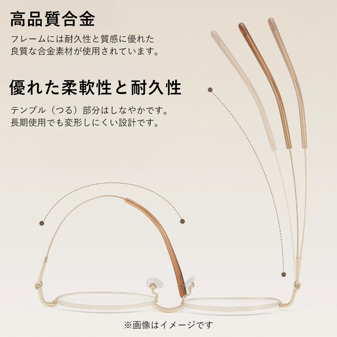 度付き メガネ 度入り 眼鏡 アンダーリム オーバル メタルフレーム