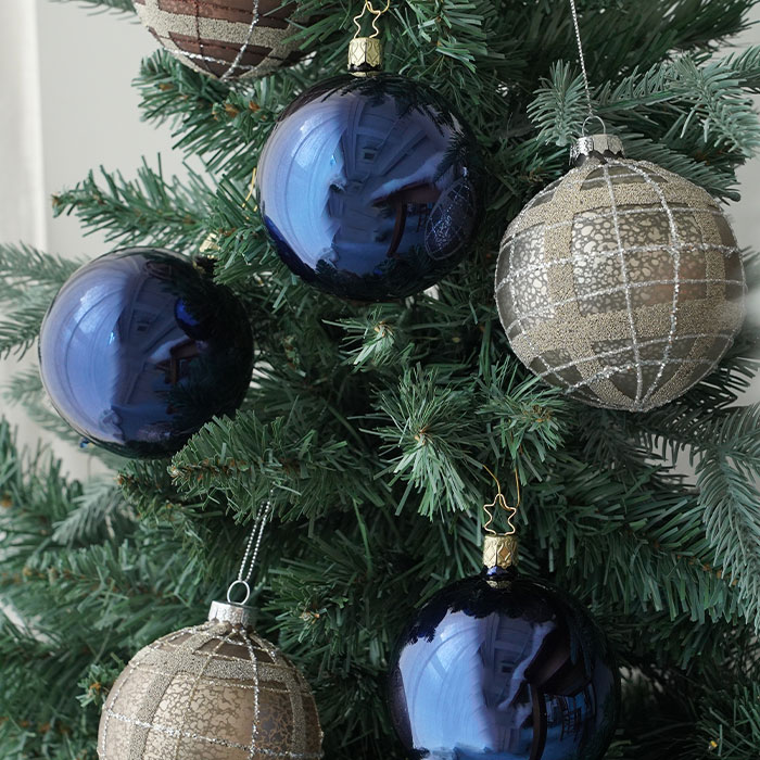 ガラス製クリスマス マット仕上げボール型オーナメント 26個セット クリスマスツリー 飾り オーナメント ボール セット 北欧 8cm レッド