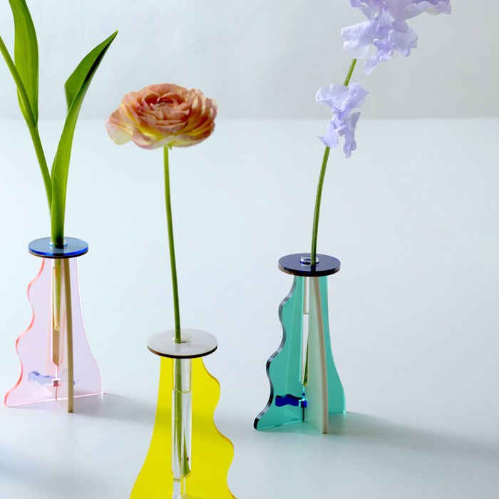 花瓶 一輪挿し フラワーベース ガラス アクリル 組み立て式 フラワー