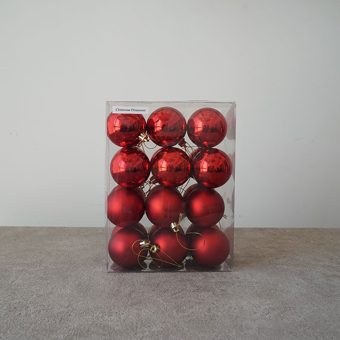 クリスマスツリー 飾り オーナメント ボール セット 6cmボール レッド