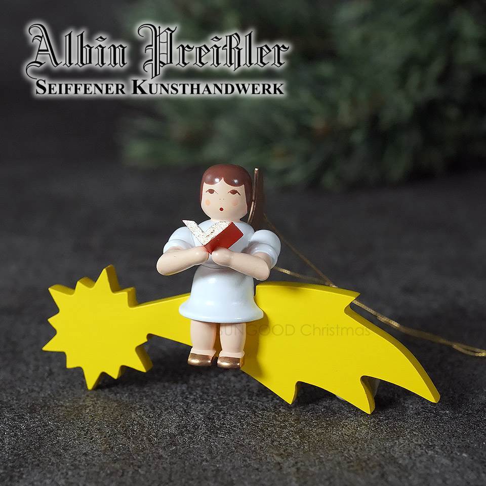 Albin Preissler【正規品】讃美歌の本を読むエンジェル 彗星 カラー塗装