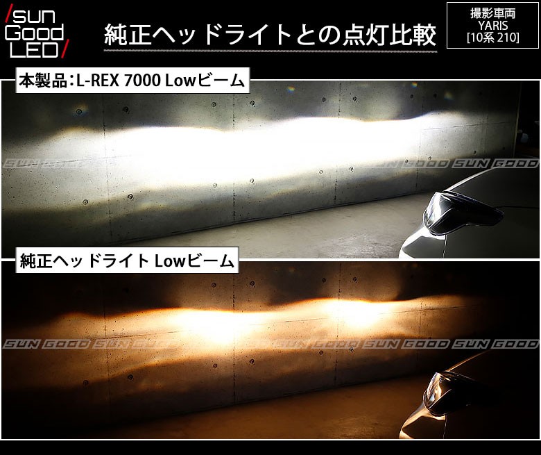 トヨタ ヤリス (KSP210) 対応 LED L-REX7000 ヘッドライトキット