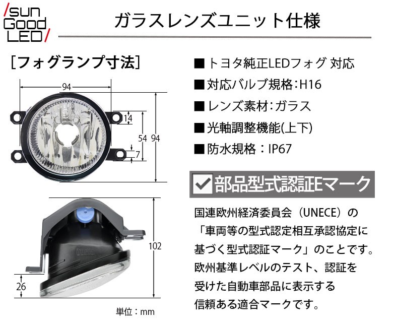 トヨタ ランドクルーザー プラド［150系 後期］純正LEDフォグ装着車用 