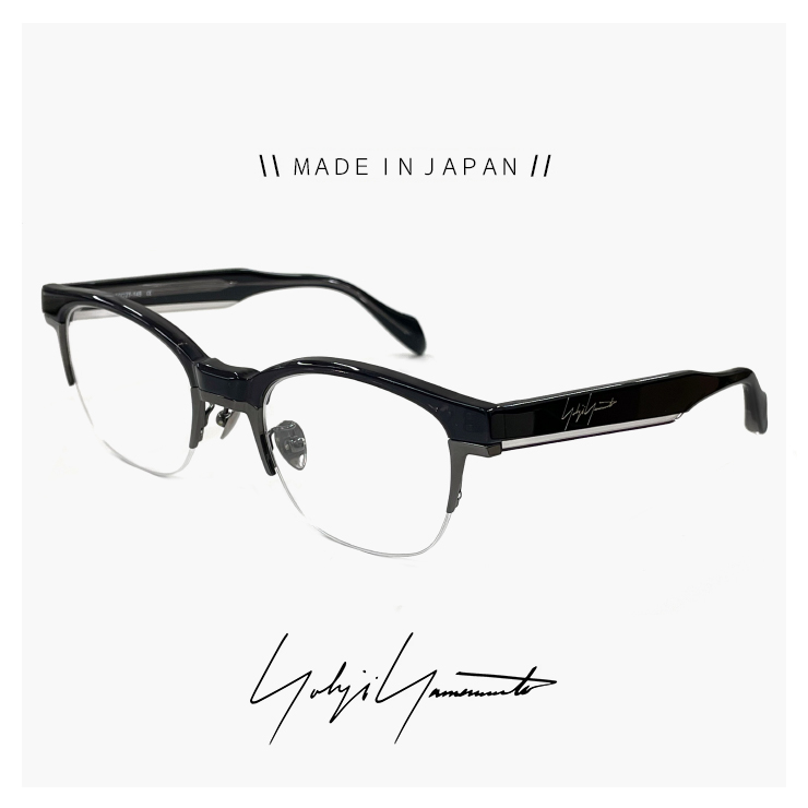 【新品】 メンズ ヨウジ ヤマモト メガネ 日本製 19-0078 1 c01 51mm Yohji Yamamoto 眼鏡 ブランド ウェリントン スクエア 型 黒ぶち 黒縁 セル チタンフレーム 鯖江産 通販 ダミーレンズ発送 Yohji Yamamoto（ヨウジヤマモト） メンズ ヨウジ ヤマモト メガネ