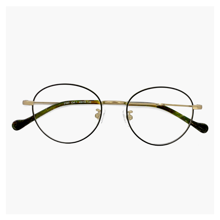 メガネ 2343-1 度付き 伊達 度あり 老眼鏡として 対応可能 オーバル 型