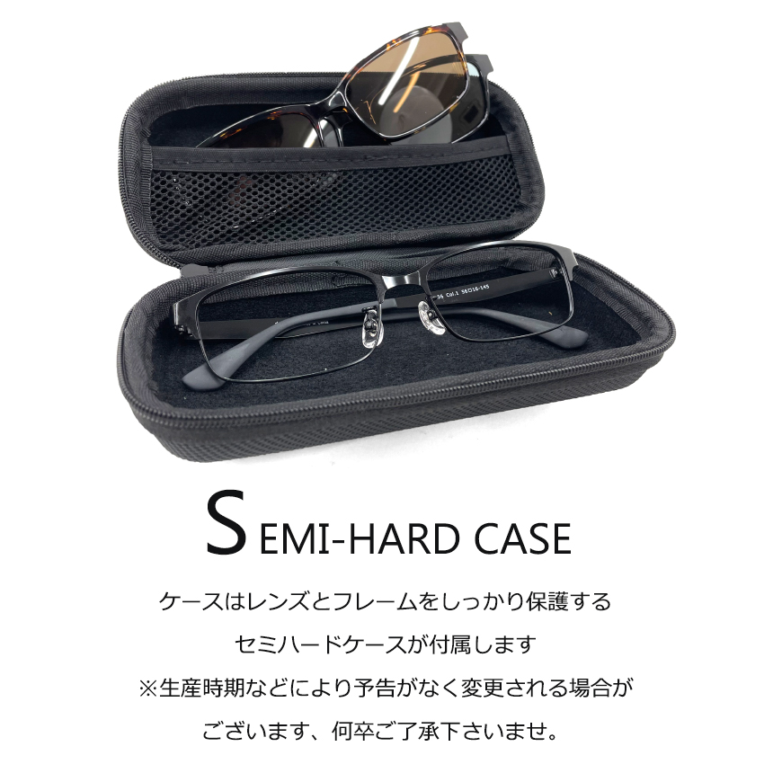 新品MARKER16:10+ブラック偏光レンズメガネ可スペアケース付38%OFF クリップオン サングラス 偏光 レンズ付き 眼鏡 3136-1 メガネ メンズ