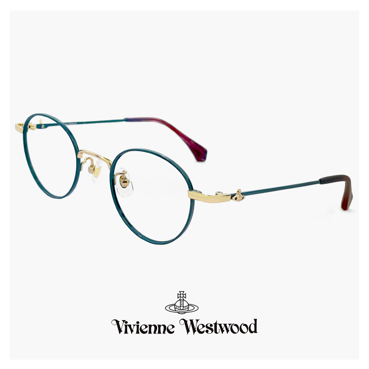 ヴィヴィアン ウエストウッド メガネ 40-0002 c01 45mm レディース 小さめ Vivienne Westwood 眼鏡 女性 小さい  小振り ラウンド ボストン アジアンフィット