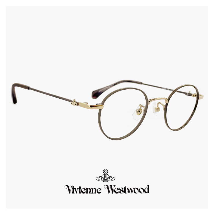 ヴィヴィアン ウエストウッド メガネ 40-0002 c02 45mm レディース 小さめ Vivienne Westwood 眼鏡 女性 小さい  小振り ラウンド ボストン アジアンフィット