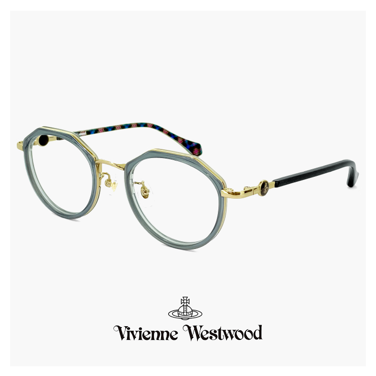 ヴィヴィアン ウエストウッド メガネ レディース 40-0012 c03 49mm Vivienne Westwood 眼鏡 女性 クラウンパント 型  セル巻き メタル コンビネーション