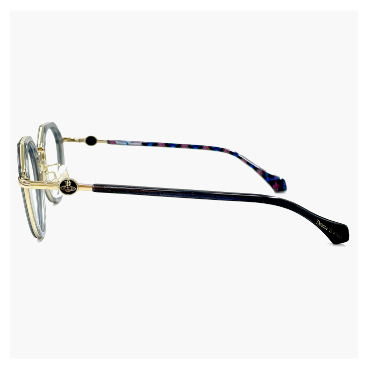 ヴィヴィアン ウエストウッド メガネ レディース 40-0012 c03 49mm Vivienne Westwood 眼鏡 女性 クラウンパント 型  セル巻き メタル コンビネーション