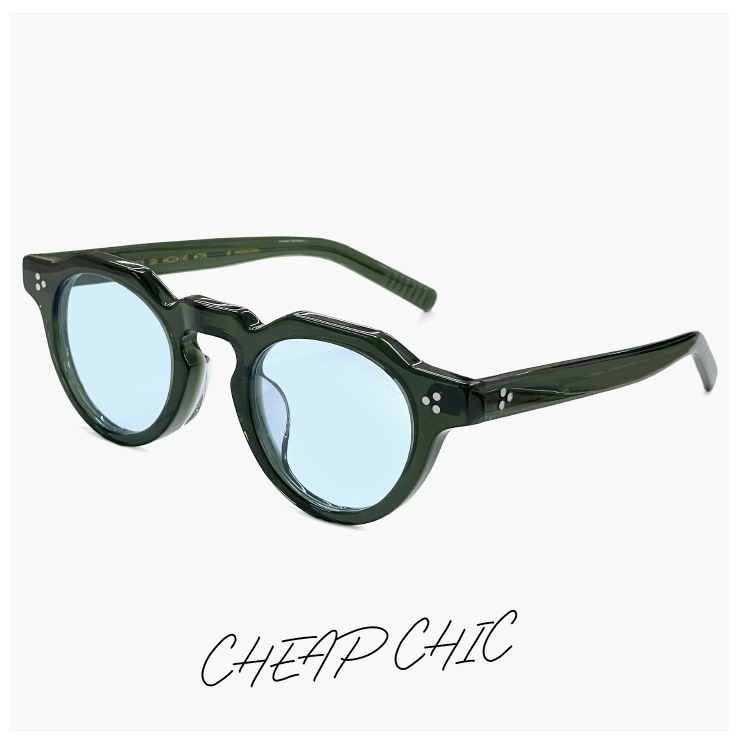 【新品】 小ぶり サングラス CHEAP CHIC cc5026 cl メンズ レディース ユニセックス モデル 顔 小さめ 小さい 小顔 ブランド 個性的 おしゃれ かわいい クラウンパント 型 太 クリア 透明 フレーム 薄い色 uvカット スモーク ライトカラー レンズ 小ぶり サングラス CHEAP CHIC cc5026 gn メンズ レディース 小さめ