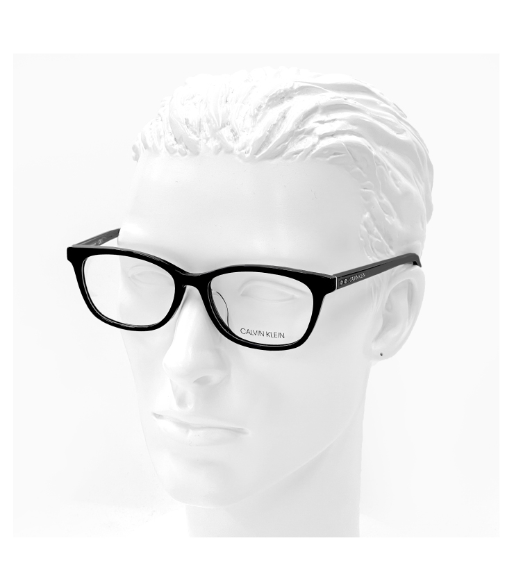 【 度付き 対応 無料 】 カルバンクライン メガネ ck19554a-001 calvin klein 眼鏡 メンズ レディース ウェリントン型  アジアンフィット 黒ぶち