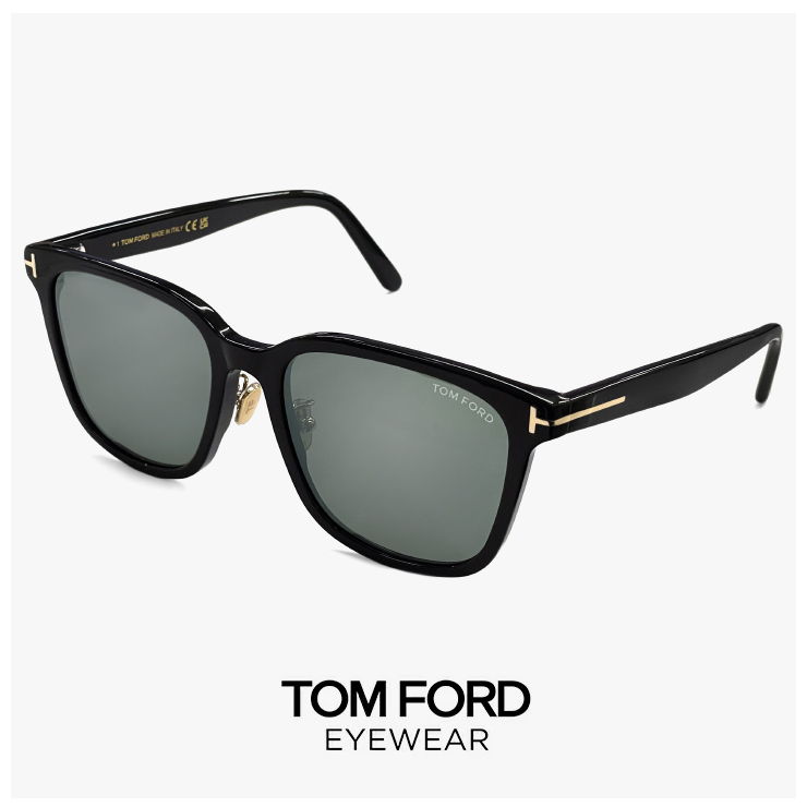 美品▲TOM FORD トムフォード TF1136-K ウェリントン サングラス ブラック ゴールド 56⬜︎18 145 箱・ケース付き イタリア製 レディース TOM FORD - 美品△TOM FORD トムフォード TF1136-K ウェリントン