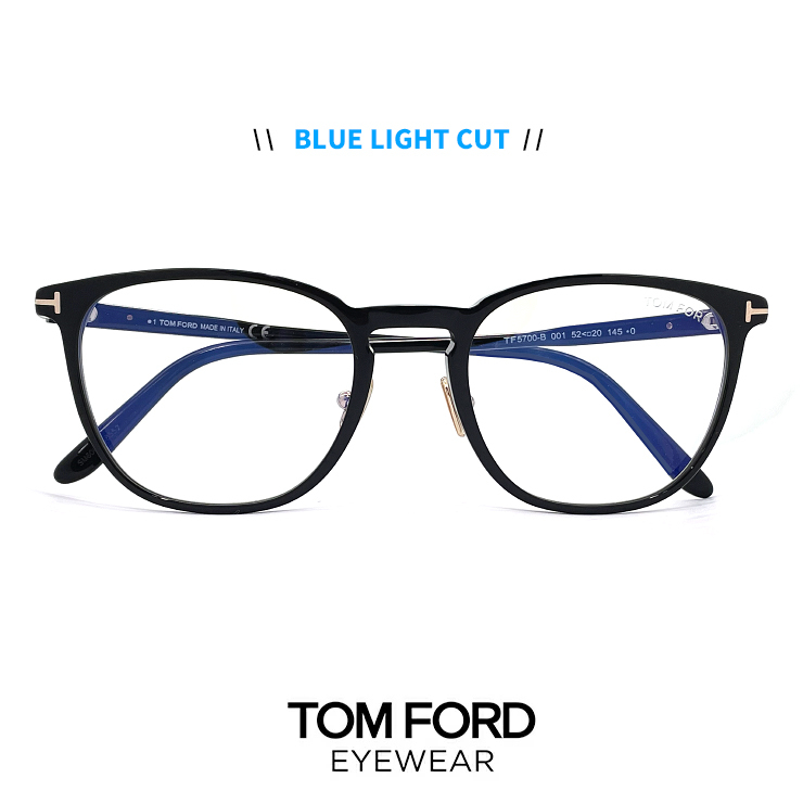 TOM FORD TF5700-B 001 メガネ ブルーライトカット ブラック-