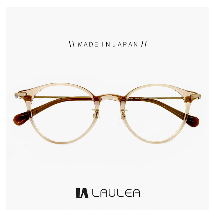 日本製 鯖江 メガネ laulea 眼鏡 la4044 lbr ラウレア チタン ボストン