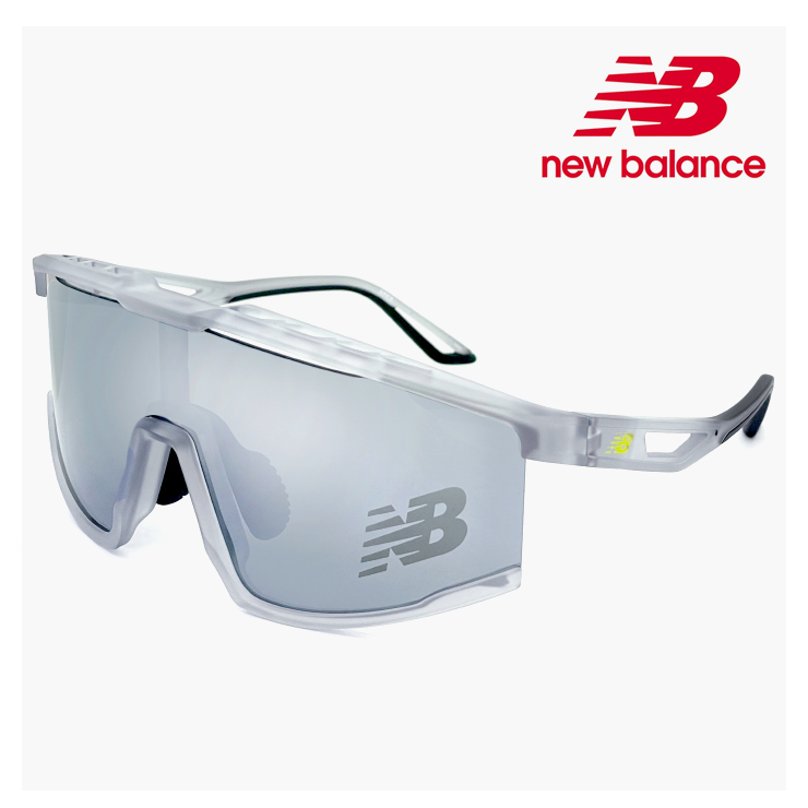 ニューバランス スポーツサングラス NB08100 c06 New Balance サングラス NB-08100X uvカット 1枚レンズ シールド型  フレーム ミラーレンズ