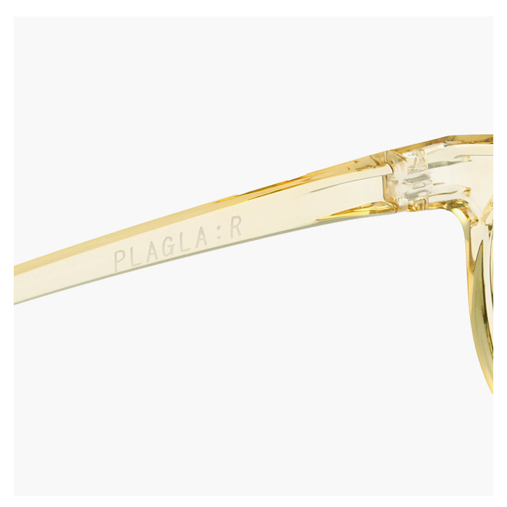 【新品】 日本製 PLAGLA:R PGR-02 CLEAR YELLOW / LIGHT BROWN プラグラ サングラス ライトカラー 薄い色 メンズ レディース ユニセックス モデル uvカット 鯖江 おしゃれ サステナブル SDGs エシカル ファッション リサイクル 商品 消費 エコ ボストン型 クリア イエロー フレーム PLAGLA（プラグラ） 日本製 サングラス PLAGLA:R PGR-02 CLEAR YELLOW