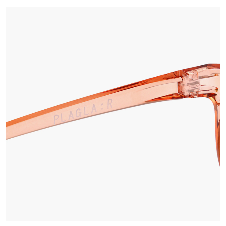 【新品】 日本製 PLAGLA:R PGR-04 CLEAR ROSE / LIGHT BROWN プラグラ サングラス ライトカラー 薄い色 メンズ レディース ユニセックス モデル uvカット 鯖江 おしゃれ サステナブル SDGs エシカル ファッション リサイクル 商品 消費 エコ ウェリントン型 クリア ローズ フレーム PLAGLA（プラグラ） 日本製 サングラス PLAGLA:R PGR-04 CLEAR ROSE