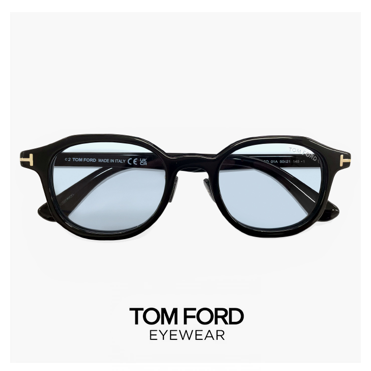 【極美品】TOM FORD TF1149-D サングラス 24AW 黒縁 メガネ TOM FORD EYEWEAR トムフォード サングラス FT1149-D 01a メンズ
