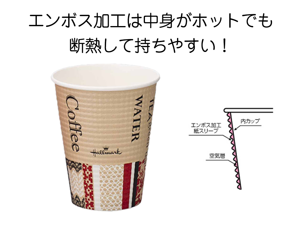 ￼コップ7 サンナップ（SUNNAP） cuplid蓋付き紙コップ 耐熱 エンボス 210ml 7