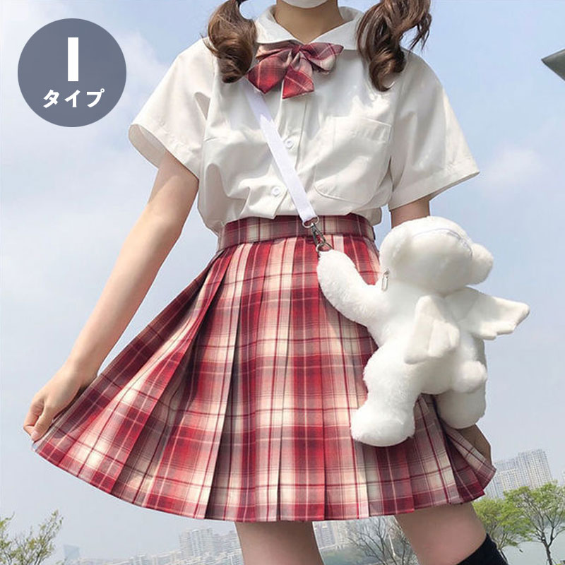 スカート ミニスカート 制服スカート 蝶ネクタイ ボウタイ セット チェック柄 学生服 JK jk チェックプリーツスカート セーラー服 制服  JK制服 プリーツスカート