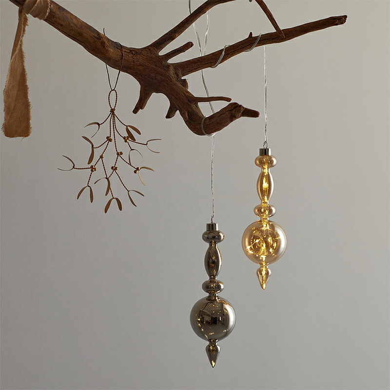 Horn Please ガラス オーナメント LEDライト 電池 照明 北欧