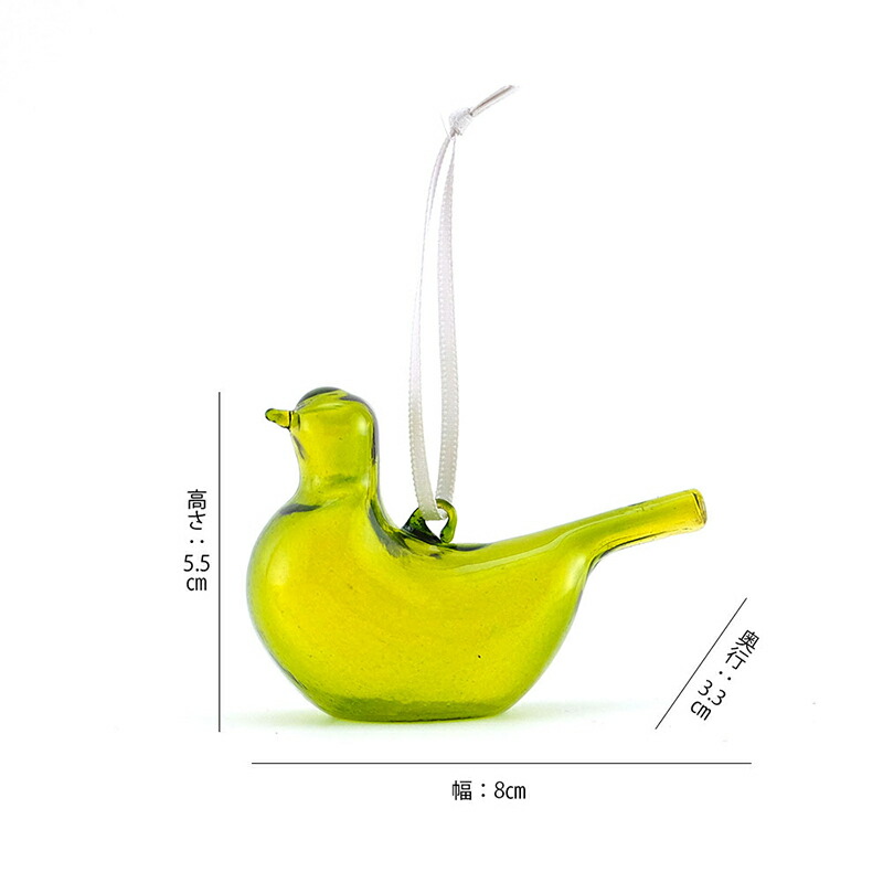 ガラスオブジェ　トリ Horn Please ガラス オーナメント 鳥 北欧 クリスマス