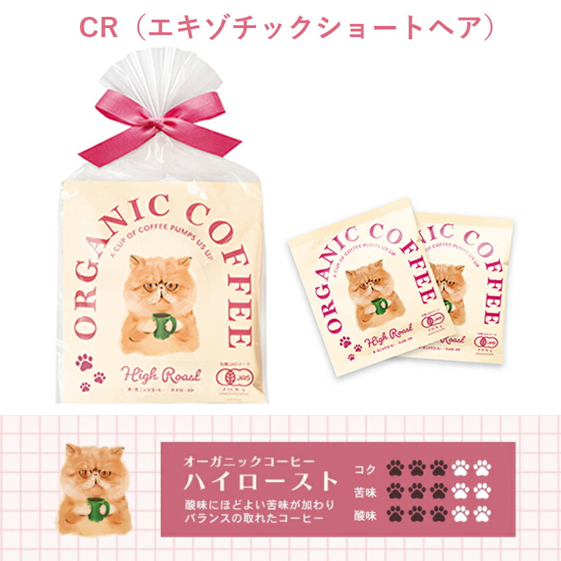 プチギフト コーヒー ギフト オーガニック ドリップコーヒー 2pcs 猫 エキゾチックショートヘア 三毛 シャム ネベロング キッサ KISSA 退職 引越 【メッセージシール無料】2pcs プチギフト コーヒー foodgift 2個パック 内祝い お配り ご挨拶 お礼 引越し おしゃれ 個包装