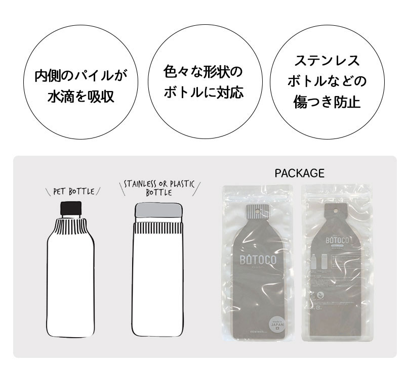BOTOCOボトコペットボトルケースペットボトルカバーzooアニマル動物犬猫イヌネコかわいいおしゃれ結露防止ペットボトルマイボトル水筒カバーケース傷防止ニットヘミングス500ml大人お弁当