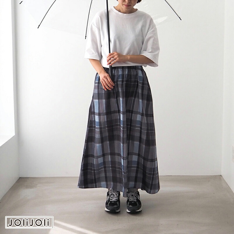 Rainy/Sunny day プレイパンツ レイニーサニーデイ 撥水パンツ 撥水スカート レインウェア レインパンツ レインスカート 雨具 撥水 ゆったり パンツ ズボン スカート 薄手 マドラスチェック チェック ウエストゴム ゴムパンツ ゴムスカート JOliJOli ヘミングス