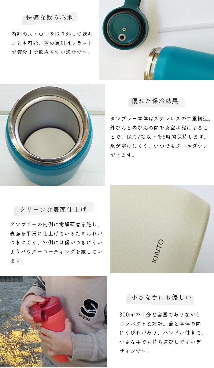 KINTO（キントー） 水筒 子ども ストロー付き プレイタンブラー PLAY