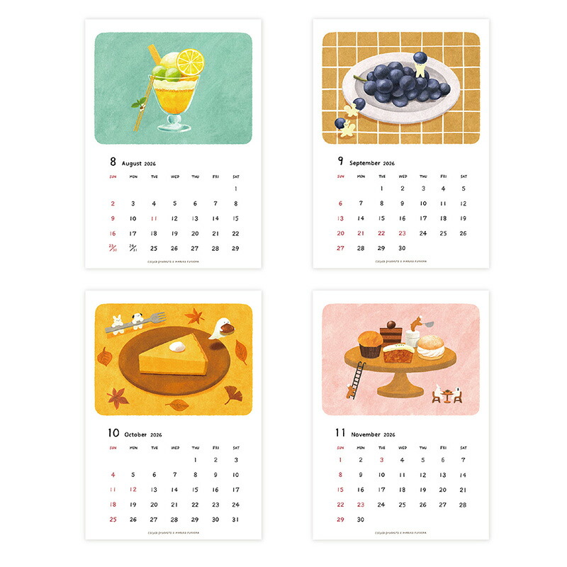 2026 カレンダー 壁掛け 福岡麻利子 2026年 ウォールカレンダー cozyca