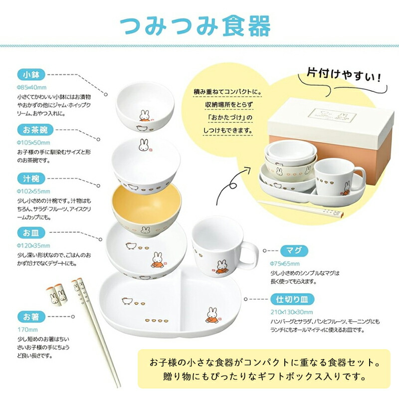 金正陶器 食器セット イングレーズ ミッフィー つみつみ食器