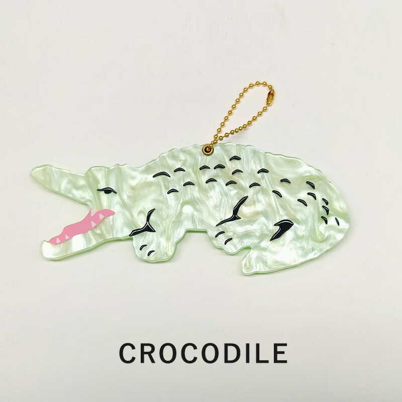 ミラー コンパクトミラー ハンドミラー 手鏡 鏡 チャームミラー チャーム スライド式 スライドミラー JOliJOli FT ダイカットチャームミラー ジョリジョリ マイフェイバリットシングス ギフト 動物 猫 犬 ワニ わに おしゃれ アニマル