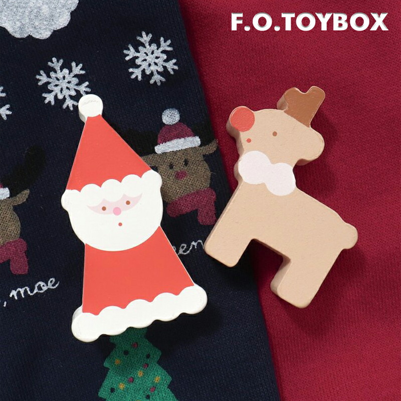 積み木 サンタ トナカイ オブジェ クリスマス 飾り つみき F.O. TOYBOX 木製 ごっこ遊び 玩具 キッズ エフオー FO