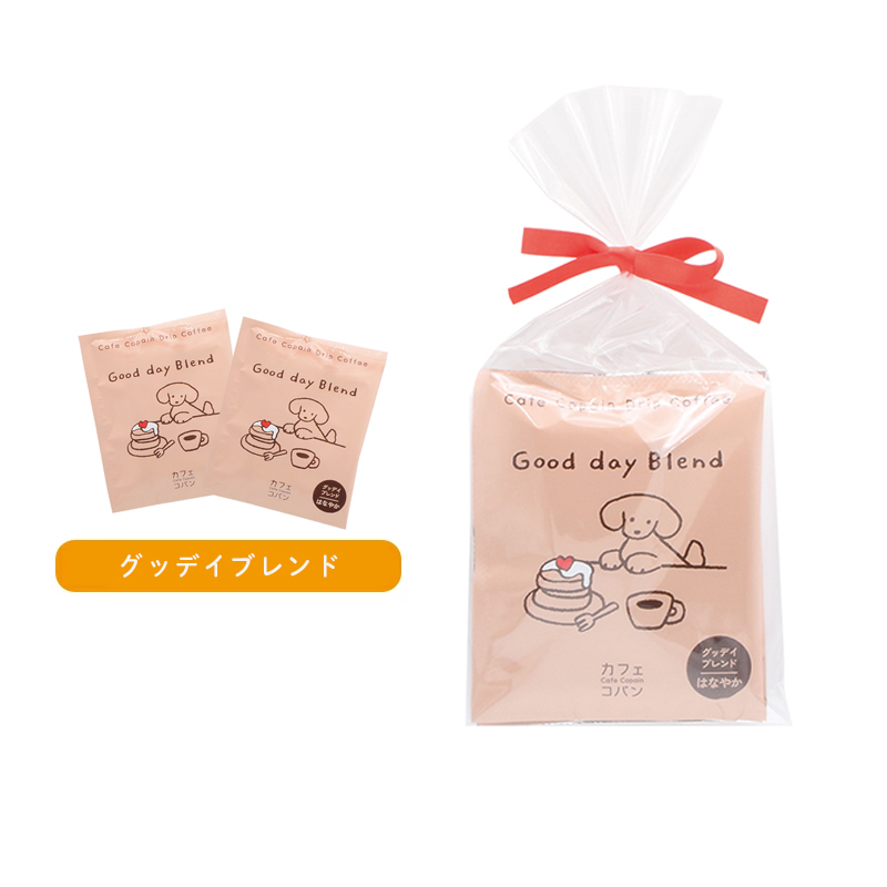 プチギフト コーヒー ギフト てらおかなつみ natsumi teraoka カフェコパン 退職 引越 【メッセージシール無料】2pcs プチギフト コーヒー ドリップコーヒー ドリップパック 2個パック ギフト 内祝い 犬 お配り ご挨拶 お礼 引越し  おしゃれ 個包装 foodgift