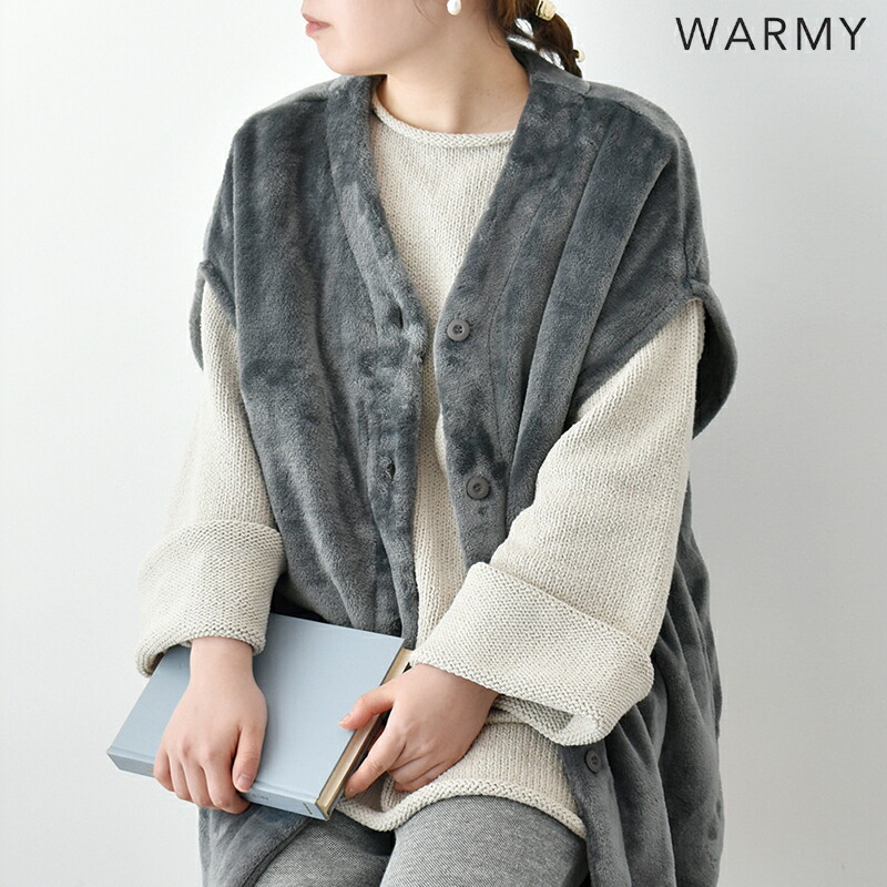 WARMY ロングベスト フリースベスト ベスト フランネル フリース
