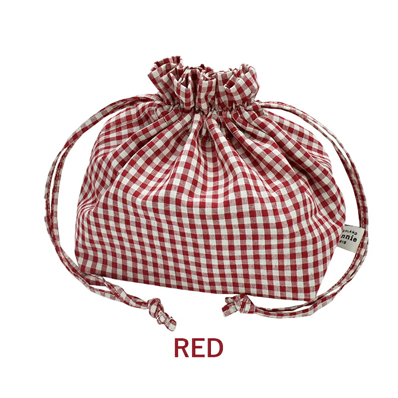 弁当袋 Bonnieランチ巾着 Bonnie ランチ巾着 ランチバッグ ギンガムチェック チェック おしゃれ お弁当袋 保冷バッグ 保温バッグ 簡易保冷 巾着 巾着袋 弁当 バッグインバッグ シンプル ナチュラル 保冷ランチトート 保温 レディース ランチサック マグポーチ 離乳食 ケース