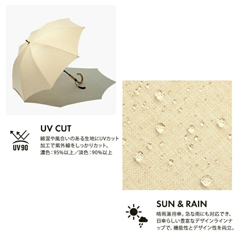 because（ビコーズ） 日傘 傘 かさ 晴雨兼用 晴雨兼用傘 折り畳み