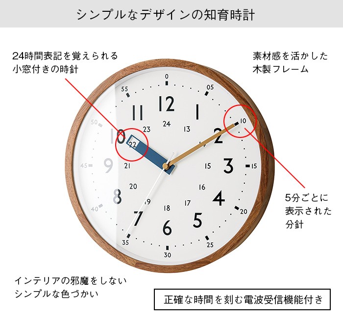 INTERFORM Storuman ストゥールマン ウォールクロック 知育時計