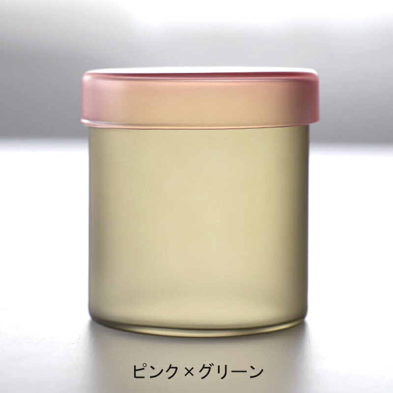 カラーキャニスター M ガラスジャー ストッカー ふた付き 蓋付き 蓋