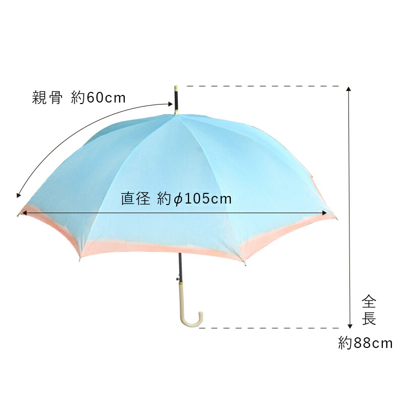 レディース 傘 長傘 アンブレラ 雨傘 水彩 丈夫 60cm ジャンプ式 UV