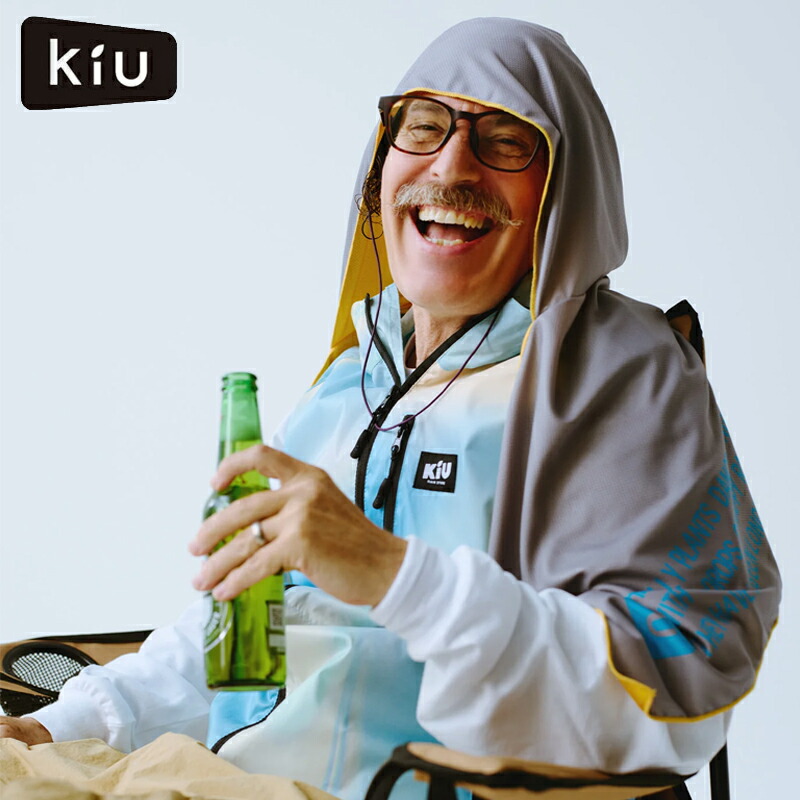 kiu パッカブルフーディクールタオル 接触冷感 フード付き クールタオル 冷却タオル ひんやり UVカット 紫外線対策 日焼け対策 熱中症対策 熱さ対策 首 頭 キウ wpc w.p.c ユニセックス アウトドア フェス ガーデニング スポーツ観戦 フーディータオル