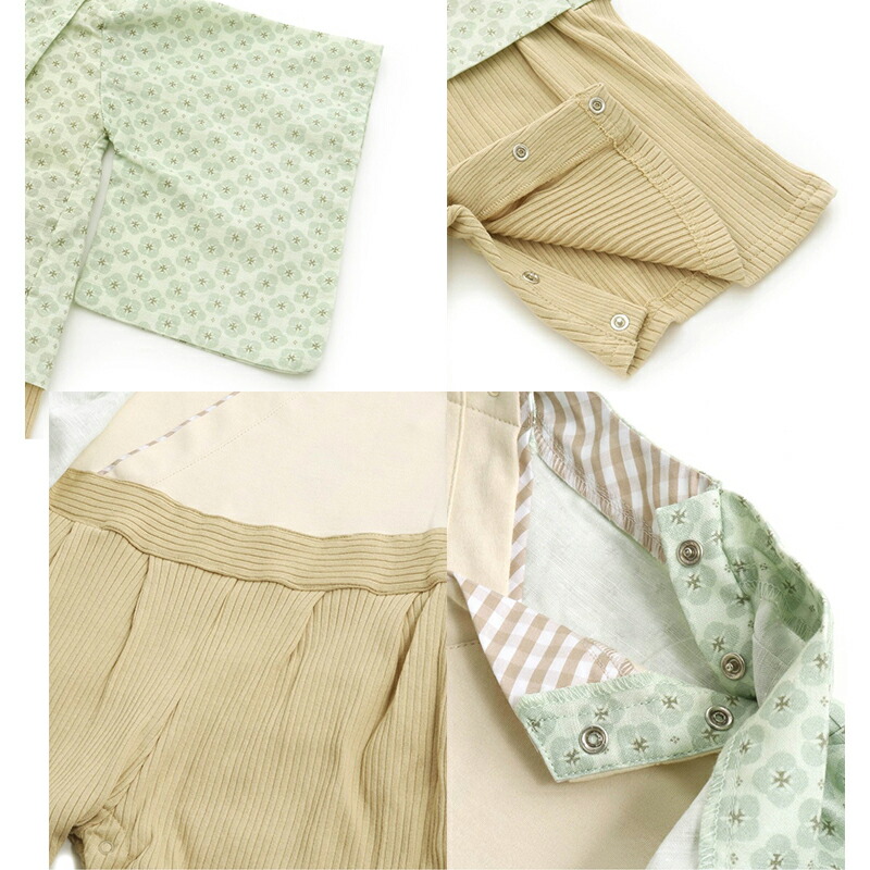 2024春 ampersand premier アンパサンド プルミエ お節句 お食い初め 和服カバーオール ベビー袴 袴ロンパース フォーマル 70cm 80cm 袴 ロンパース 男の子 春 夏 秋 冬 100日祝い 初節句 赤ちゃん ベビー ベビー服 着物 簡単着付け 赤ちゃん袴 BABY和服 男の子